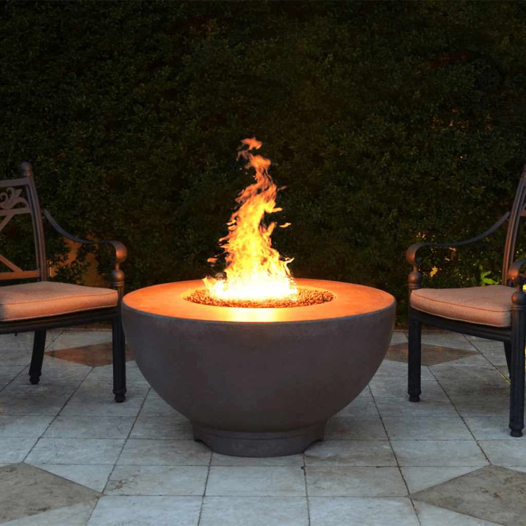 The Outdoor Plus - Sienna GFRC Concrete Round Liquid Propane Fire Pit 37"