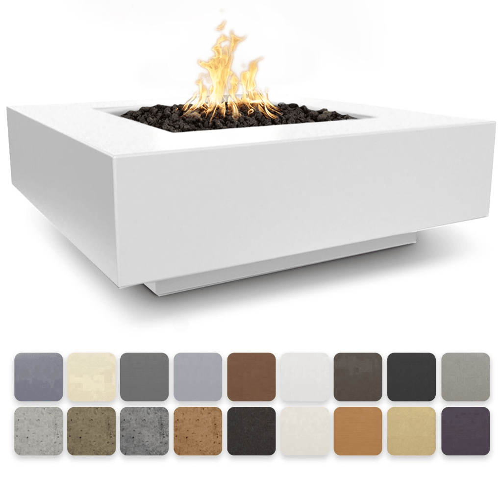 Natural Gas Fire pit | Concrete Square Fire Pit table