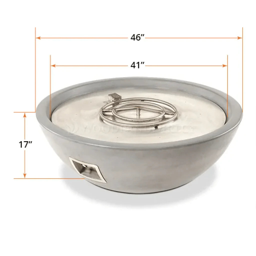 The Outdoor Plus - Sedona Narrow Ledge GFRC Concrete Round Natural Gas Fire Pit 60"