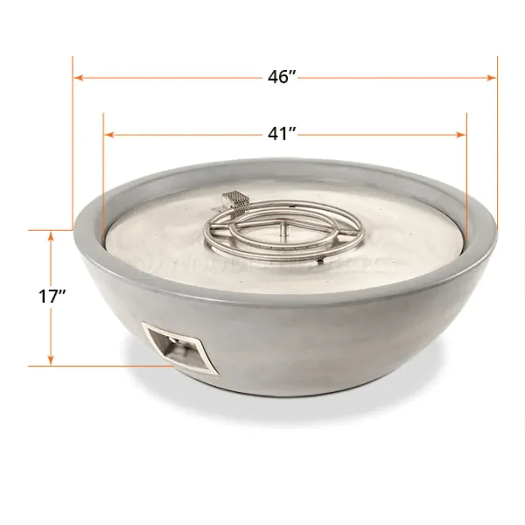 The Outdoor Plus 48 Inch Sedona Narrow Ledge GFRC Concrete Round Liquid Propane Fire Pit