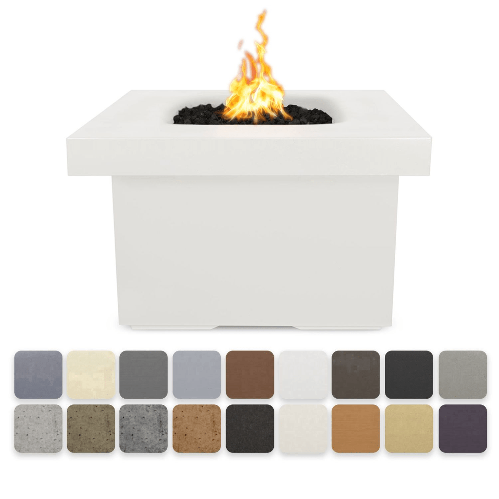 The Outdoor Plus - Ramona GFRC Concrete Square Liquid Propane Fire Pit Table 36"