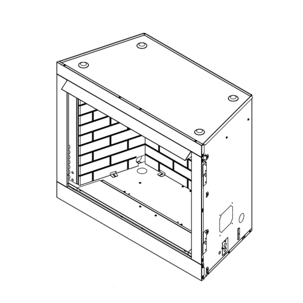 Monessen - 36" Attribute Universal Circulating Vent Free Firebox with Radiant Face and Multitonal Brown/Gray Reversible Interior Panels