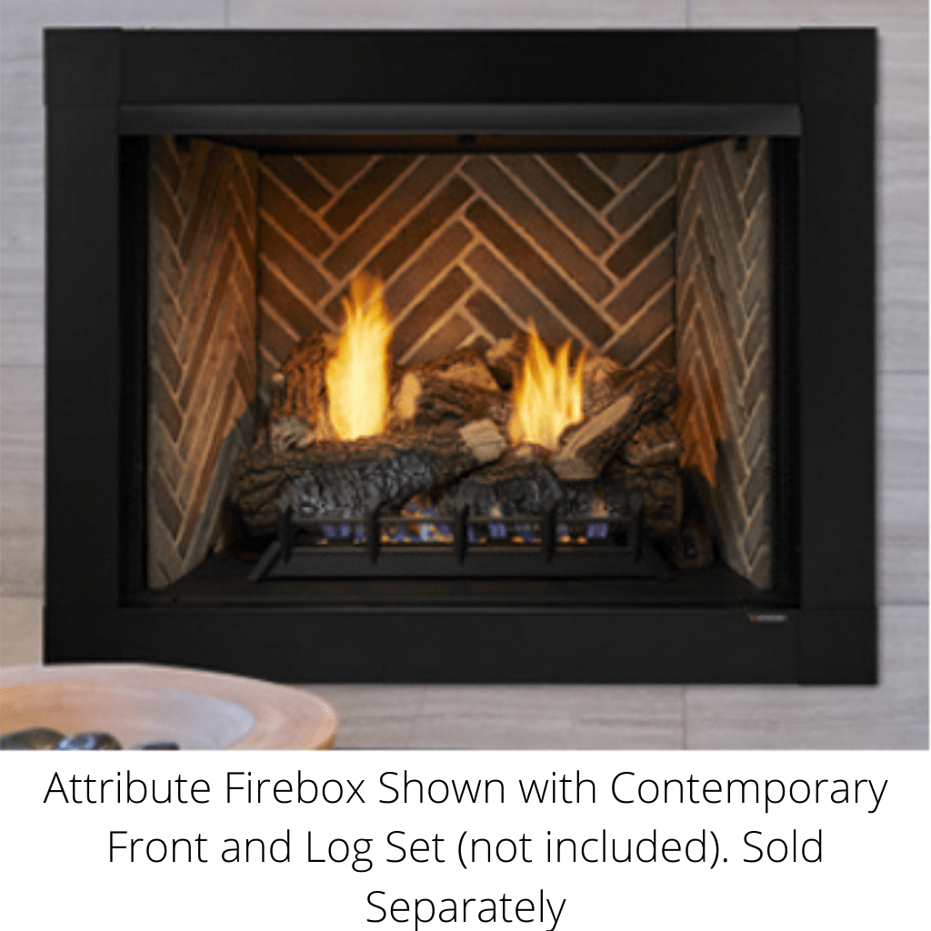 Monessen - 36" Attribute Universal Circulating Vent Free Firebox with Radiant Face and Multitonal Brown/Gray Reversible Interior Panels
