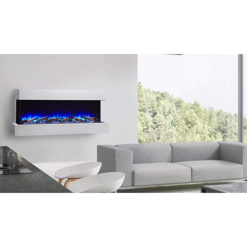 SimpliFire 55 Inch Scion Trinity Built-In Linear 3-Sided Electric Fireplace