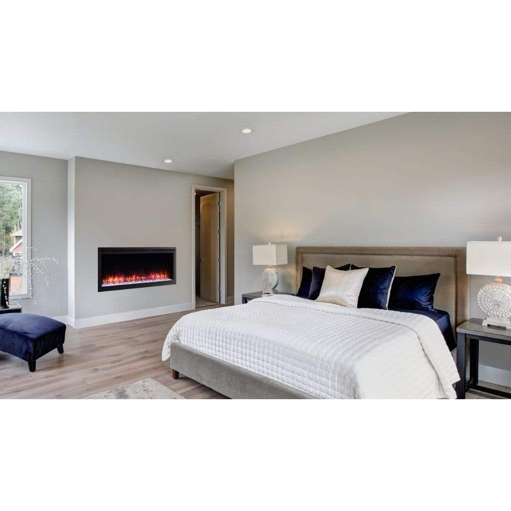 SimpliFire Allusion Platinum Recessed Linear 72 Inch Electric Fireplace