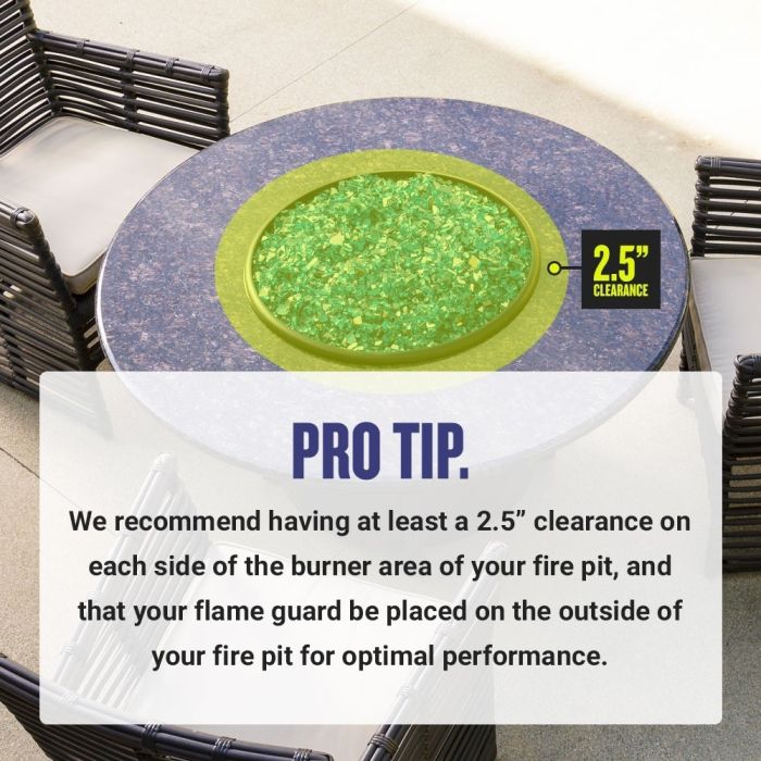 American Fire Glass Rectangular Glass Flame Guard