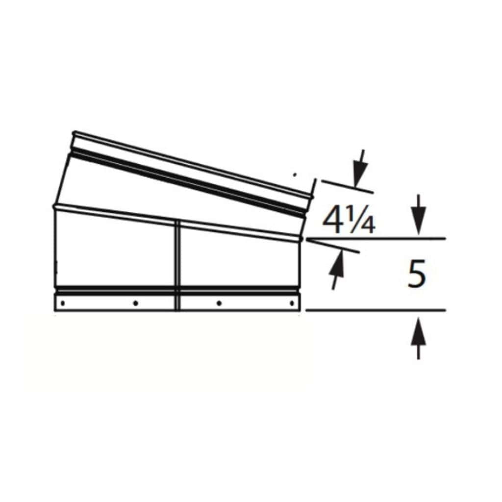 Majestic - 14" Dura Vent DuraChimney ll 4DCA-E15 15 Degree Elbow