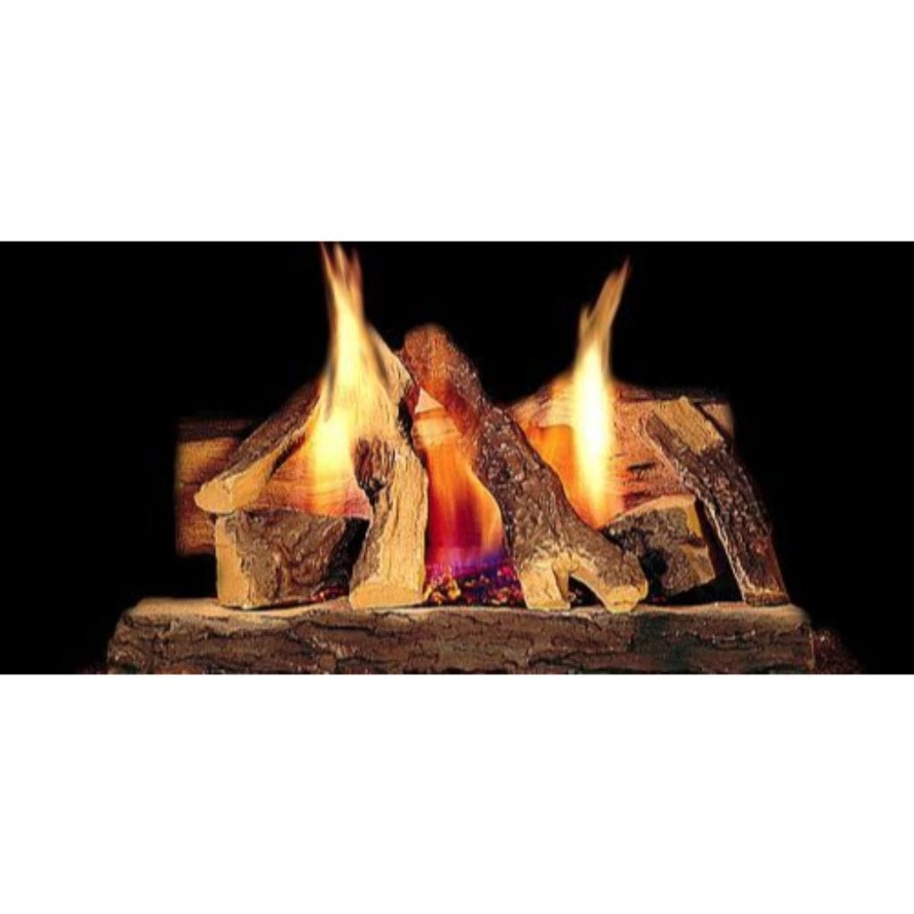 Majestic - Campfire Fiber Gas Log Set with Stainless Steel Burner and Hearth Kit