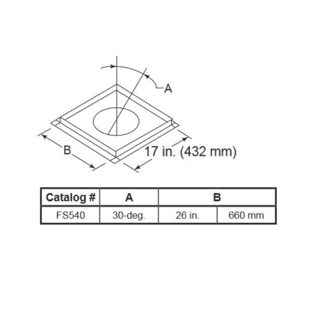 Majestic - FS540 30 Degree Firestop Spacer for SL1100 and SL400 Series Pipe