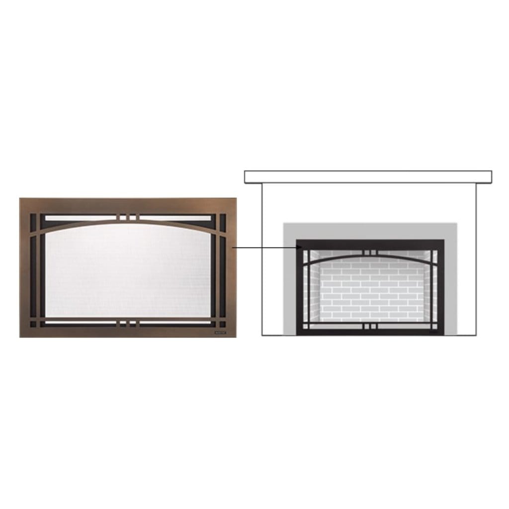 Majestic - Contemporary Arch Front for Jasper and Ruby Fireplace Inserts