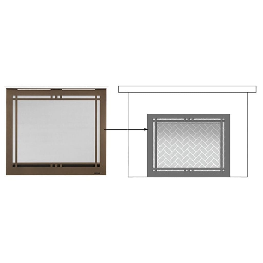 Majestic - Contemporary Rectangular Door for Meridian Series Direct Vent Fireplaces