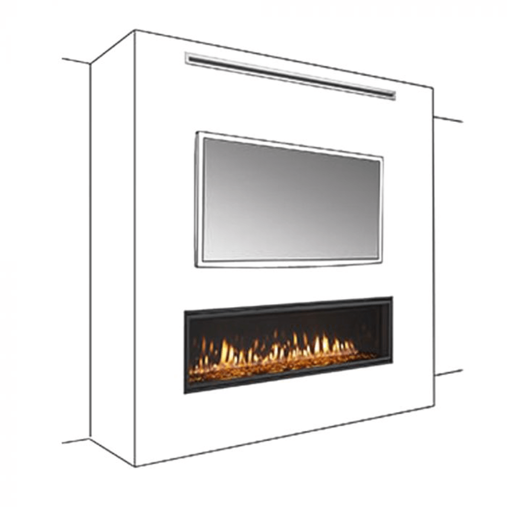 Majestic - Ducted Vent Trim for Front Discharge using Ducted Passive Heat Kit