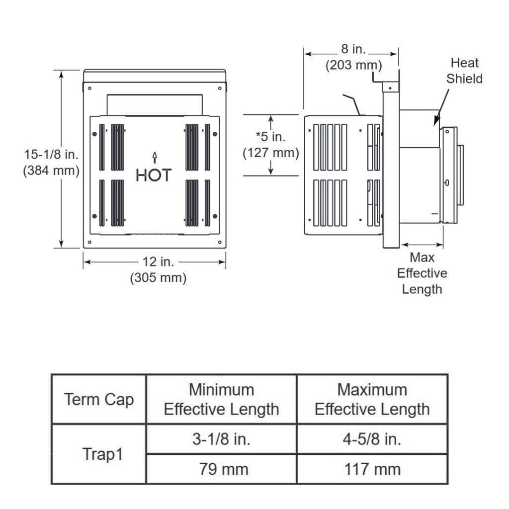 Majestic - DVP-TRAP1 Horizontal Termination Cap