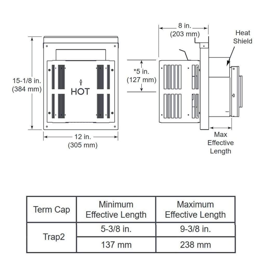 Majestic - DVP-TRAP2 Horizontal Termination Cap