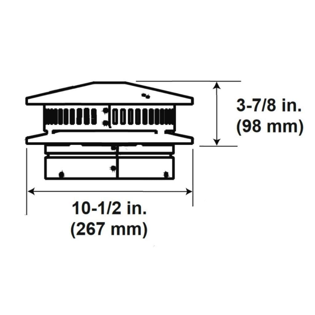 Majestic - DVP-TV Vertical Direct Vent Termination Cap with Storm Collar