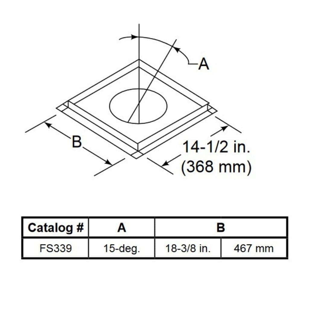 Majestic - FS339 15 Degree Angular Flue Firestop for SL300 Series Pipe