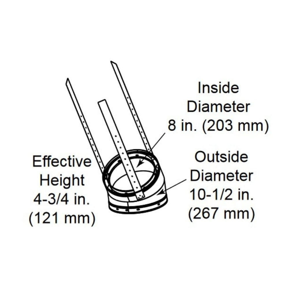 Majestic - SL330 30 Degree Offset and Return Elbow for SL300 Series Pipe