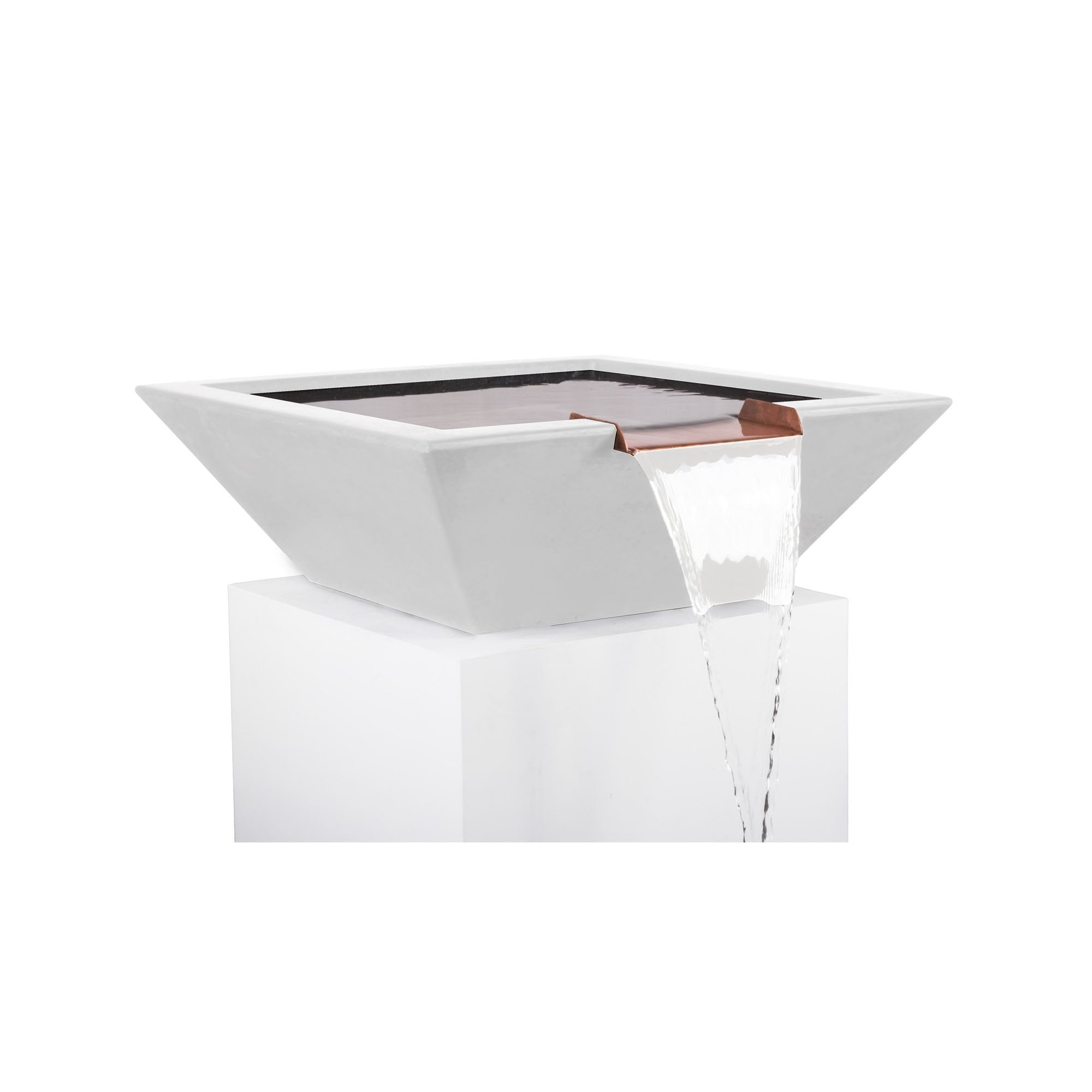 The Outdoor Plus - Maya GFRC Concrete Square Water Bowl