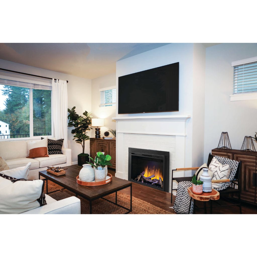 Napoleon Element NEFB42H-BS 42 inch Built-in Electric Fireplace With Realistic Log Set