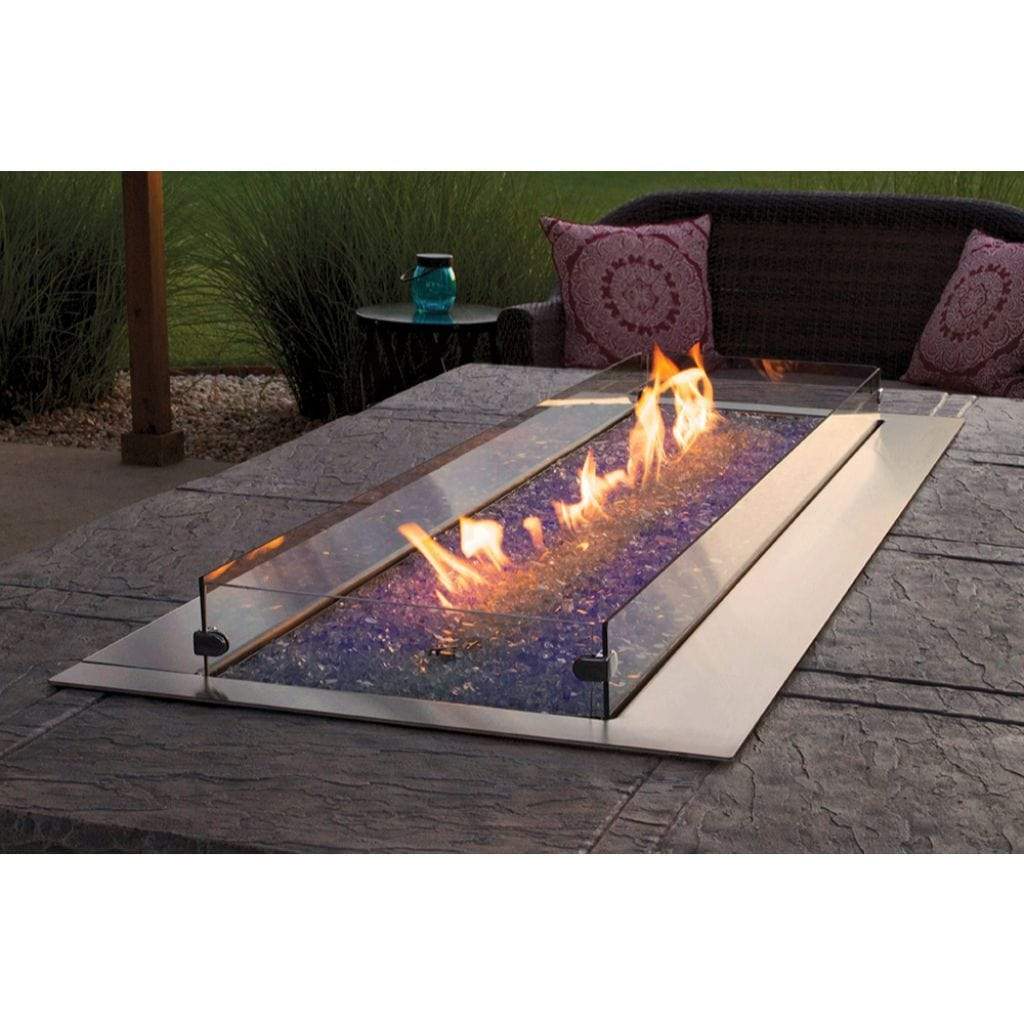 Empire | Carol Rose 60" Wind Deflector Glass Fire Pit Accessory