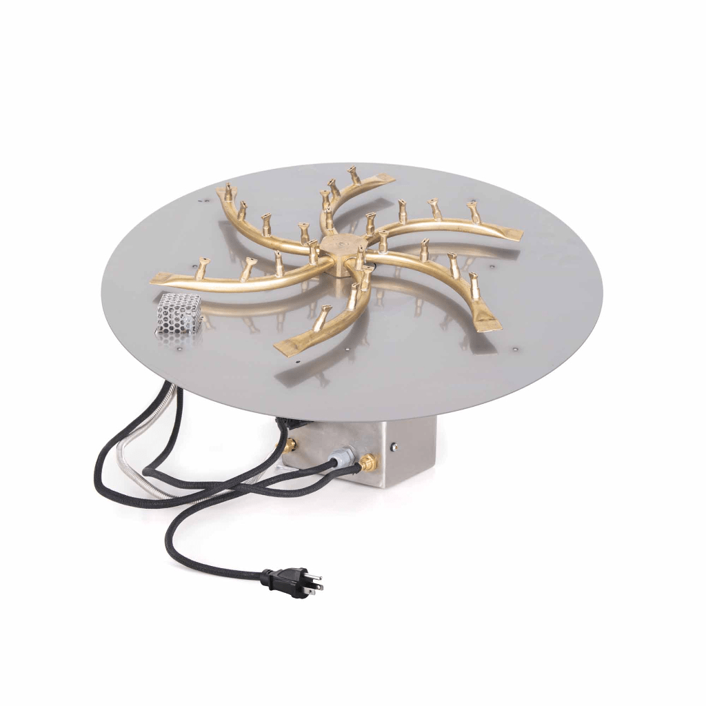 The Outdoor Plus - Round Flat Pan With Brass Triple 'S' Bullet Burner