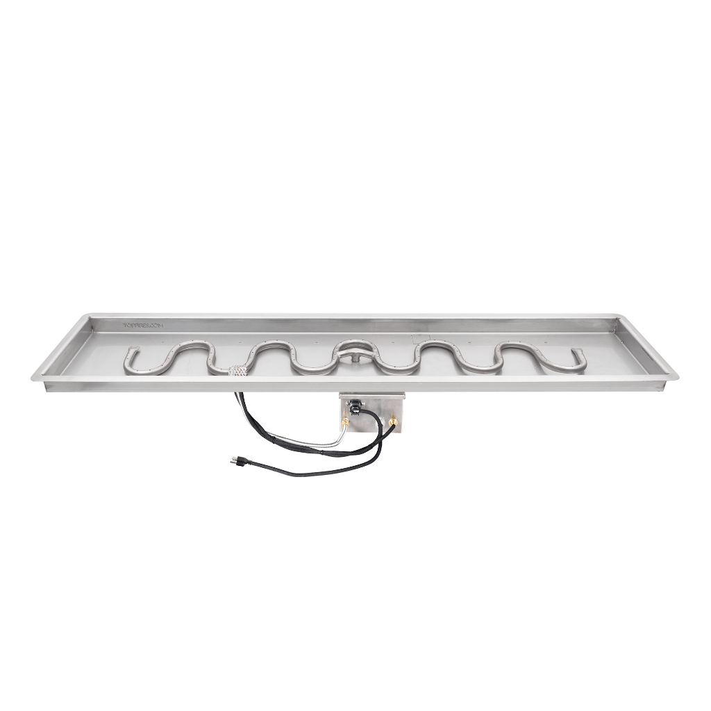 The Outdoor Plus - Rectangular Drop In Pan With Stainless Steel Switchback Burner