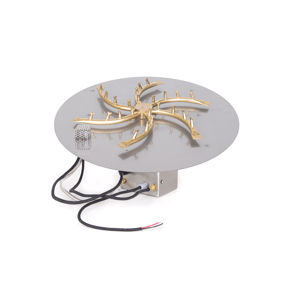 The Outdoor Plus - Round Flat Pan With Brass Triple 'S' Bullet Burner
