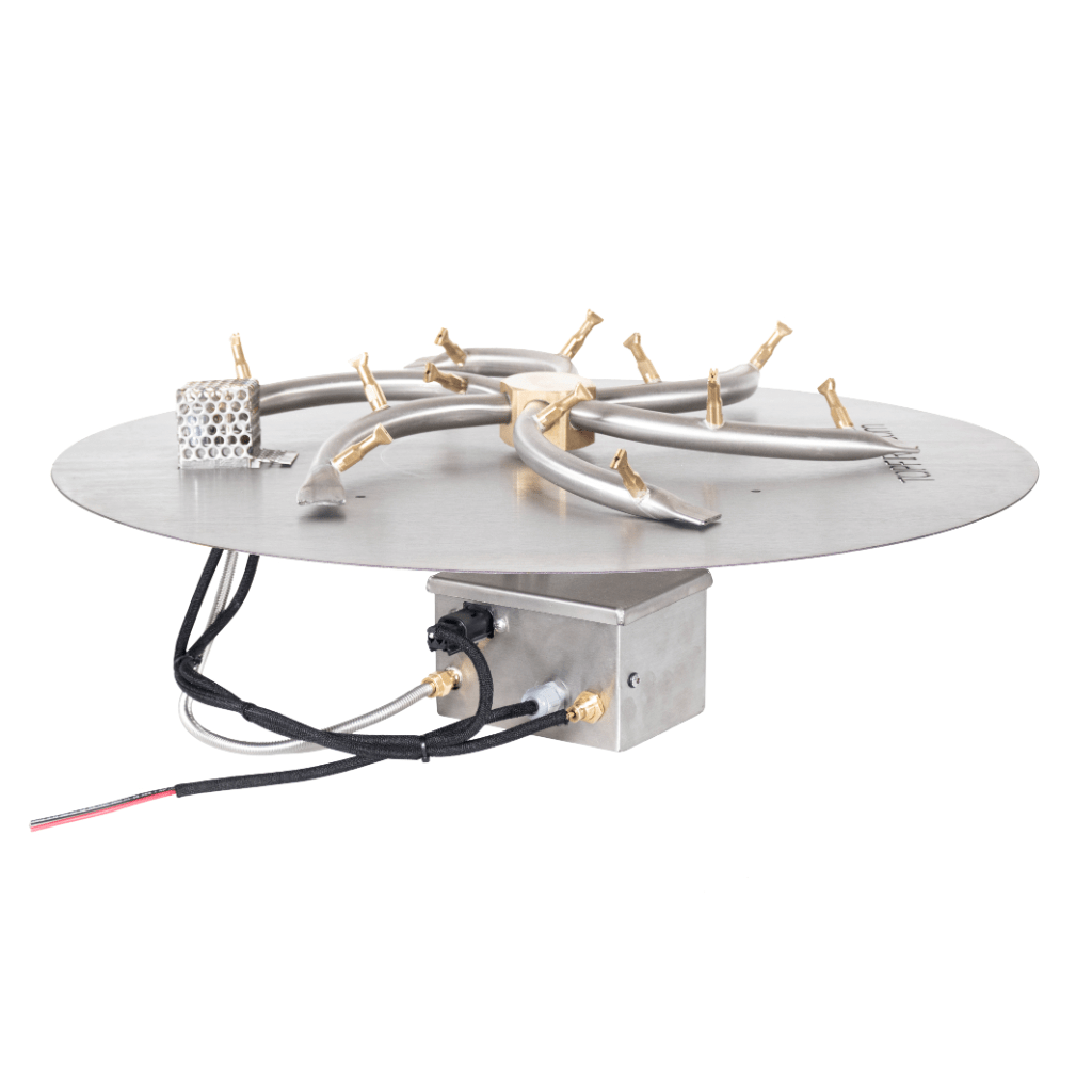 The Outdoor Plus - Round Flat Pan With Stainless Steel Triple 'S' Bullet Burner