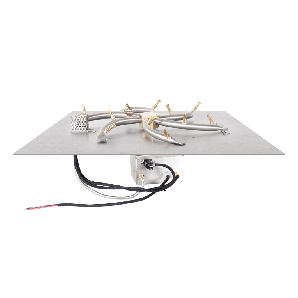 The Outdoor Plus - Square Flat Pan With Stainless Steel Triple 'S' Bullet Burner