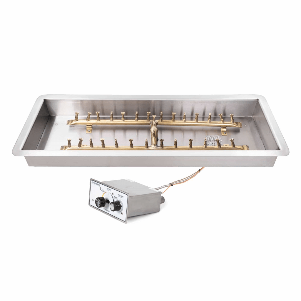 The Outdoor Plus - Rectangular Drop-in Pan With Brass 'H' Bullet Burner