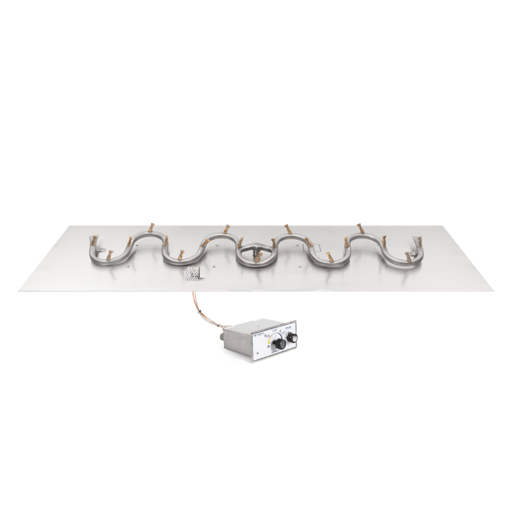 The Outdoor Plus - Rectangular Flat Pan With Stainless Steel Switchback Bullet Burner