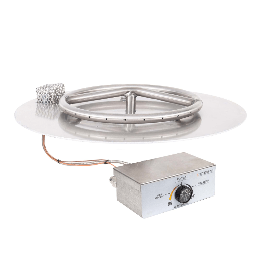 The Outdoor Plus - Round Flat Pan With Stainless Steel Round Burner