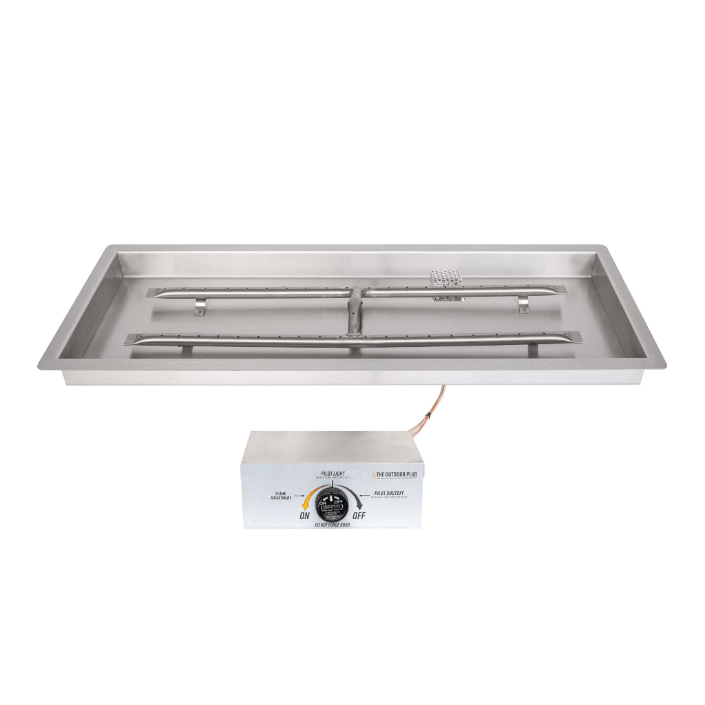 The Outdoor Plus - Rectangular Drop In Pan With Stainless Steel 'H' Burner