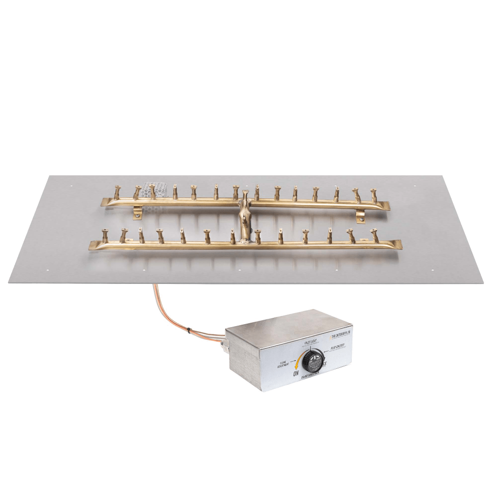 The Outdoor Plus - Rectangular Flat Pan With Brass 'H' Bullet Burner