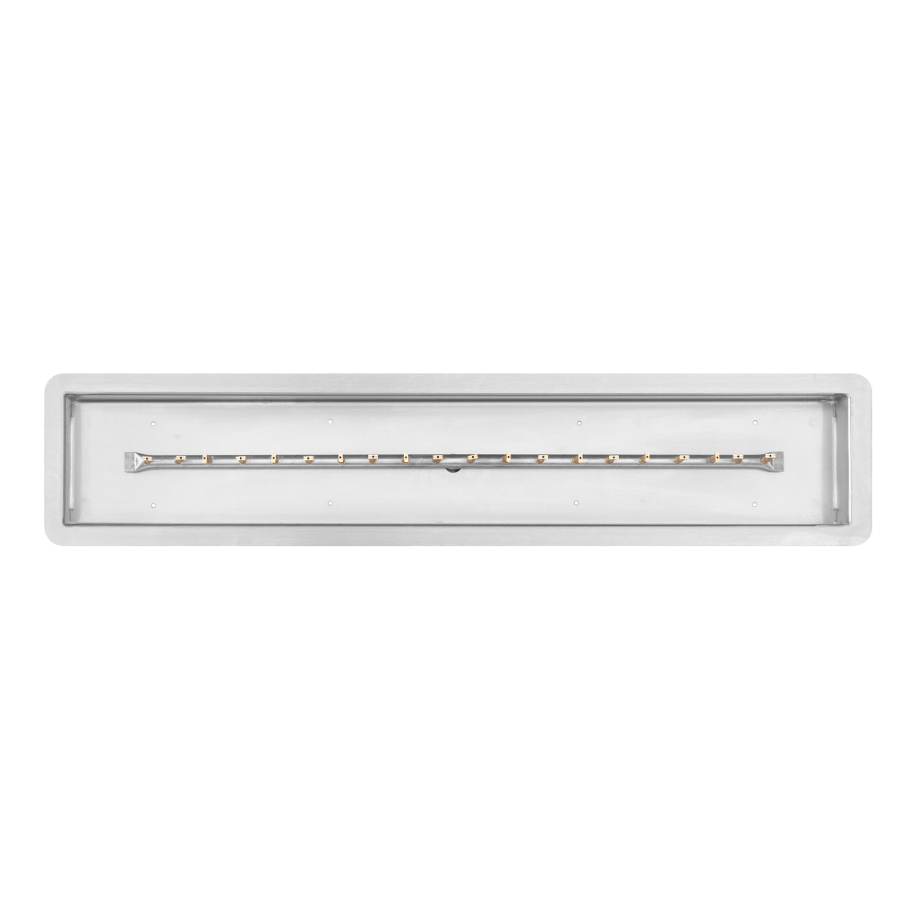 The Outdoor Plus - Rectangular Drop-in Pan With Stainless Steel Linear Bullet Burner