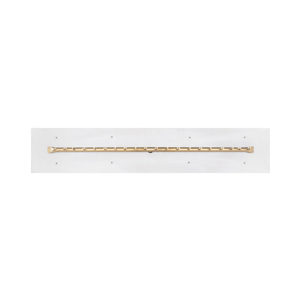 The Outdoor Plus - Rectangular Flat Pan With Brass Linear Bullet Burner