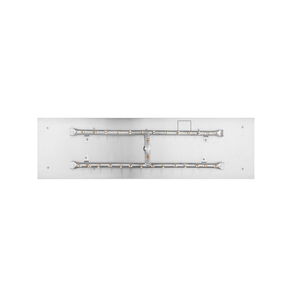 The Outdoor Plus - Rectangular Flat Pan With Stainless Steel 'H' Bullet Burner