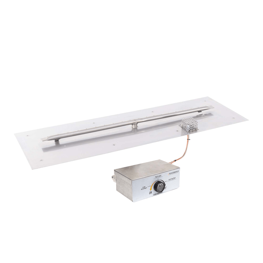Rectangular Flat Pan With Stainless Steel Linear Burner by The Outdoor Plus