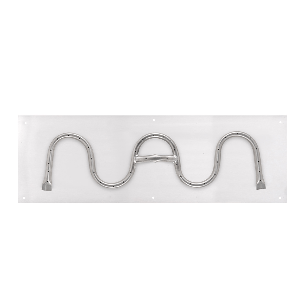 The Outdoor Plus OPT-RFSB1224 Rectangular Flat Pan Stainless Steel Switchback Burner
