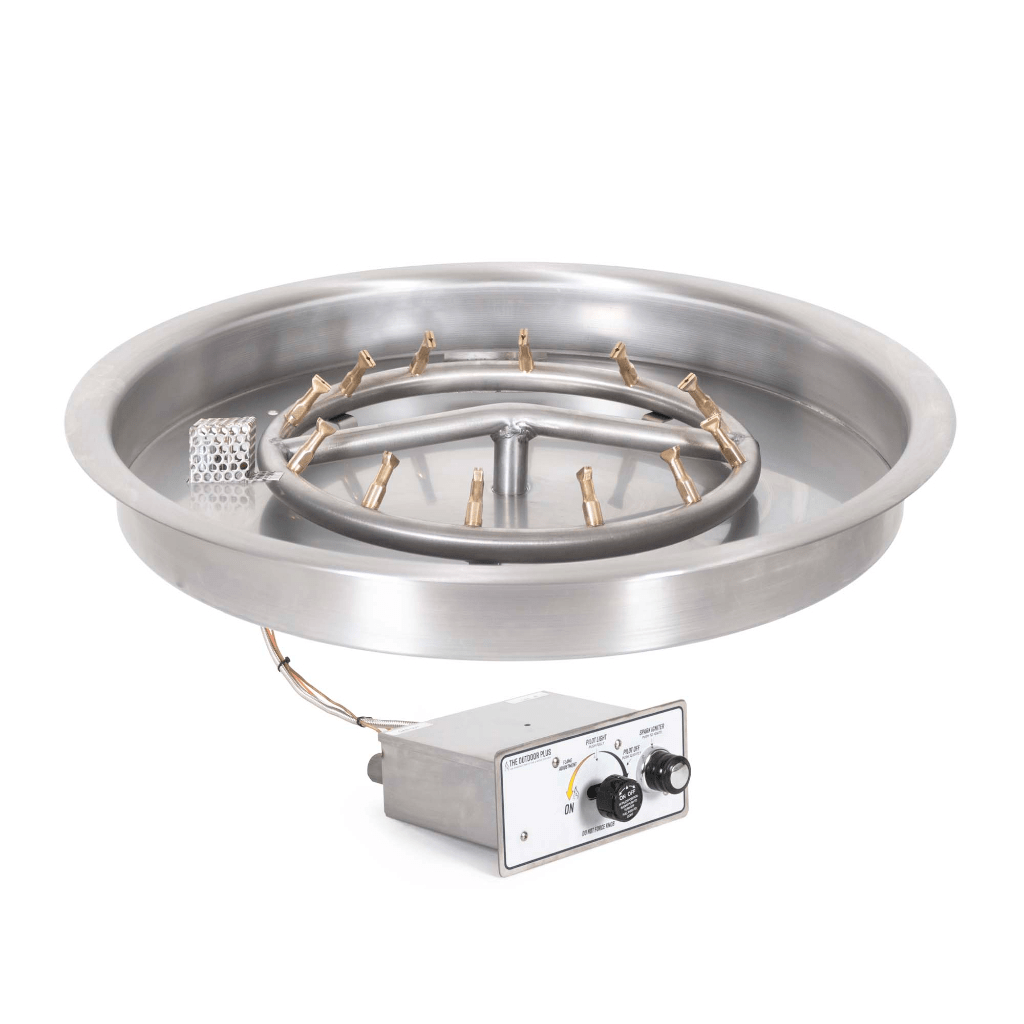 The Outdoor Plus - Round Drop-in Pan With Stainless Steel Round Bullet Burner