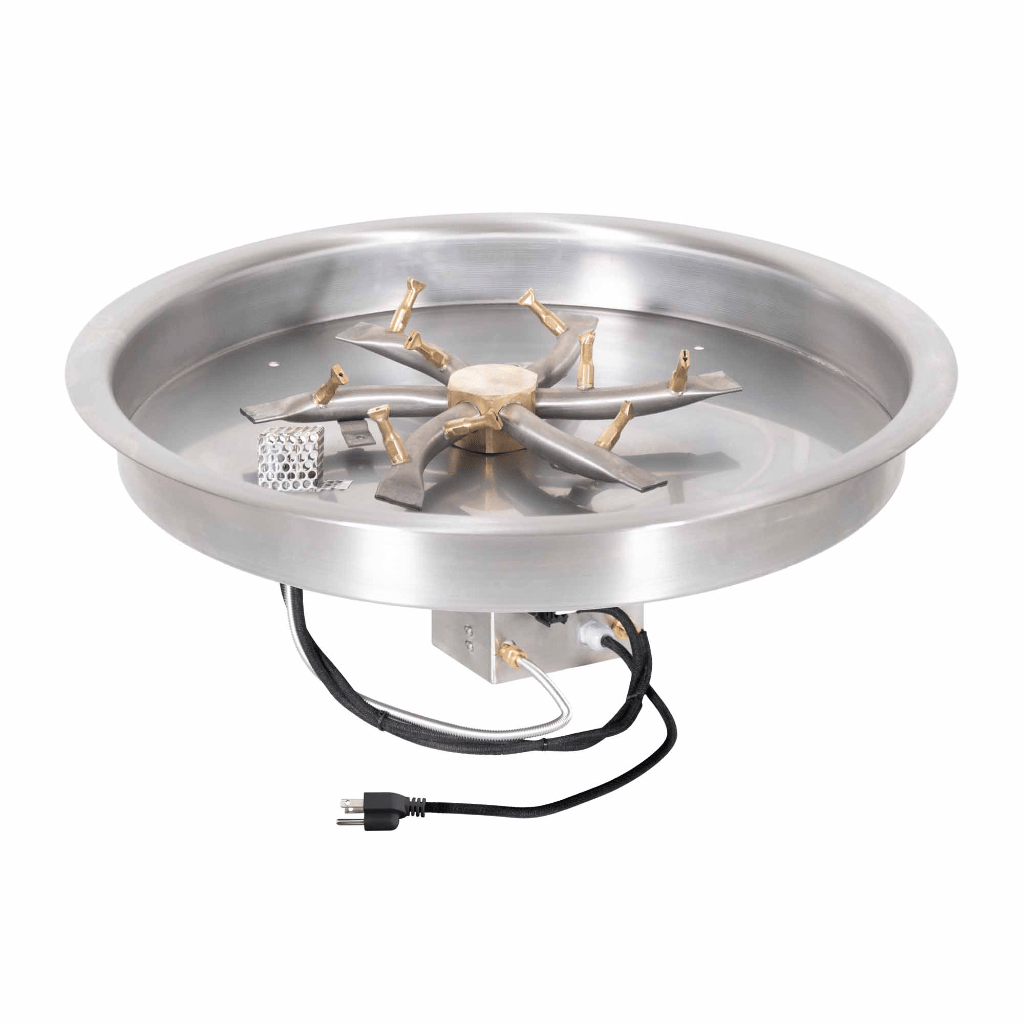 The Outdoor Plus - Round Drop-in Pan With Stainless Steel Triple 'S' Bullet Burner