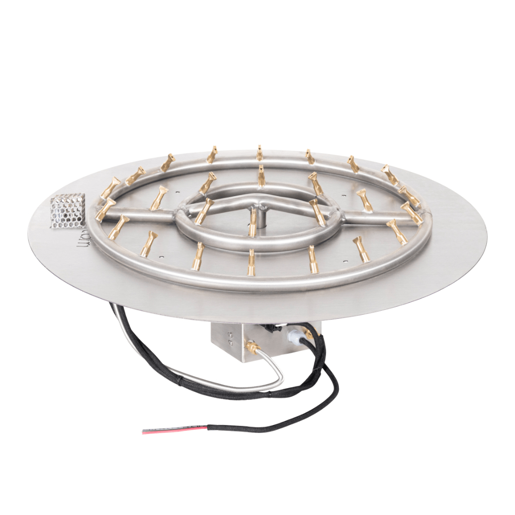 The Outdoor Plus - Round Flat Pan With Stainless Steel Round Bullet Burner