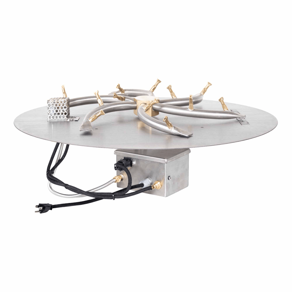 The Outdoor Plus - Round Flat Pan With Stainless Steel Triple 'S' Bullet Burner