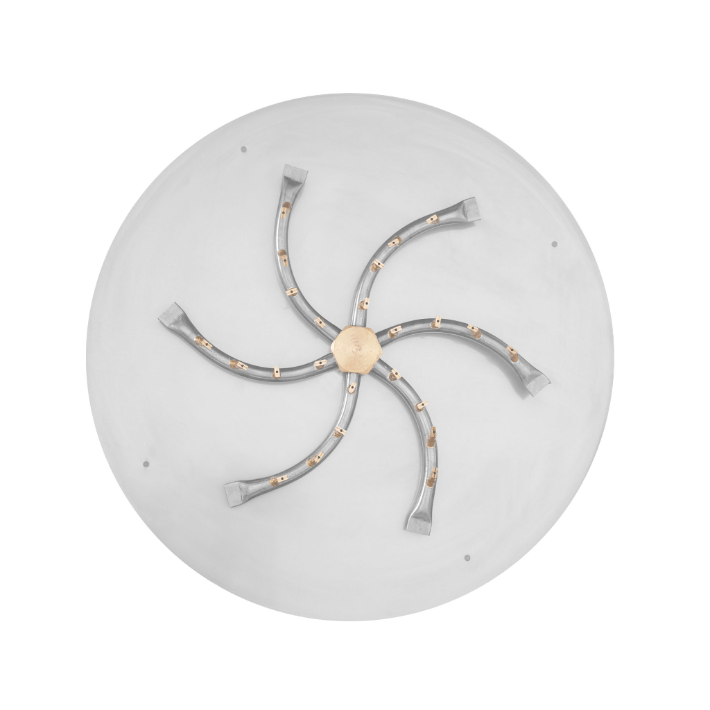 The Outdoor Plus - Round Flat Pan With Stainless Steel Triple 'S' Bullet Burner