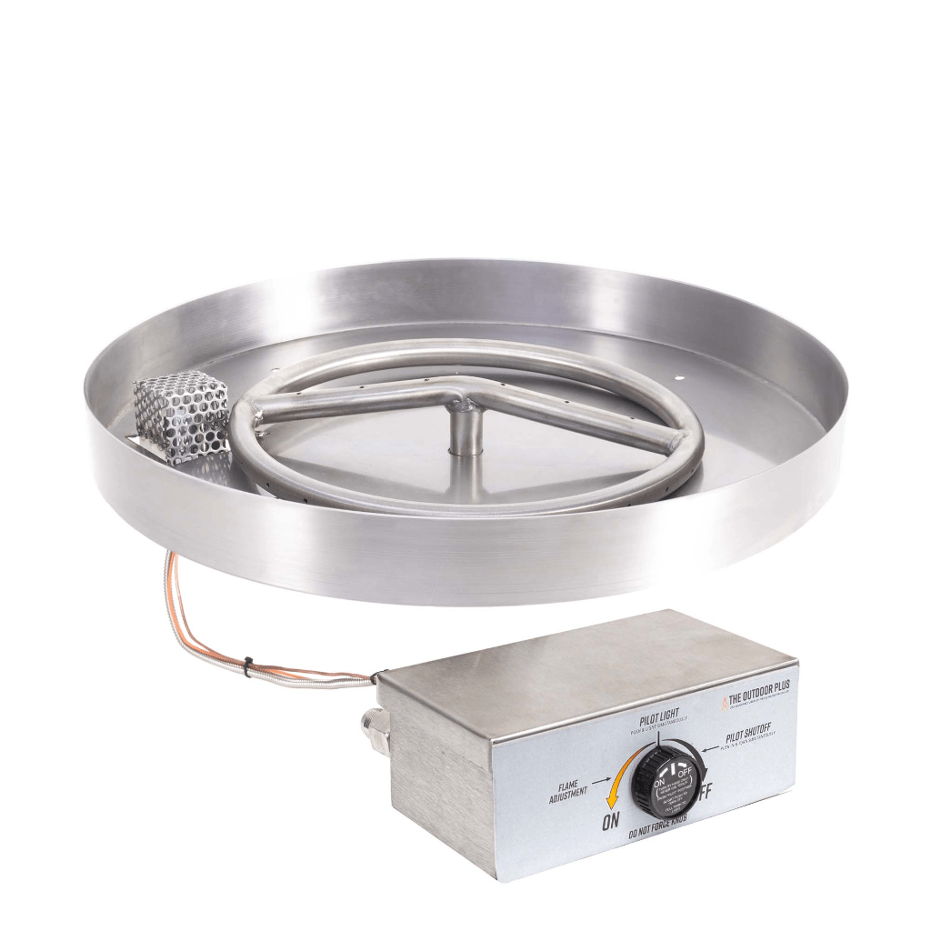 The Outdoor Plus - Round Lipless Drop-in Pan With Stainless Steel Round Burner