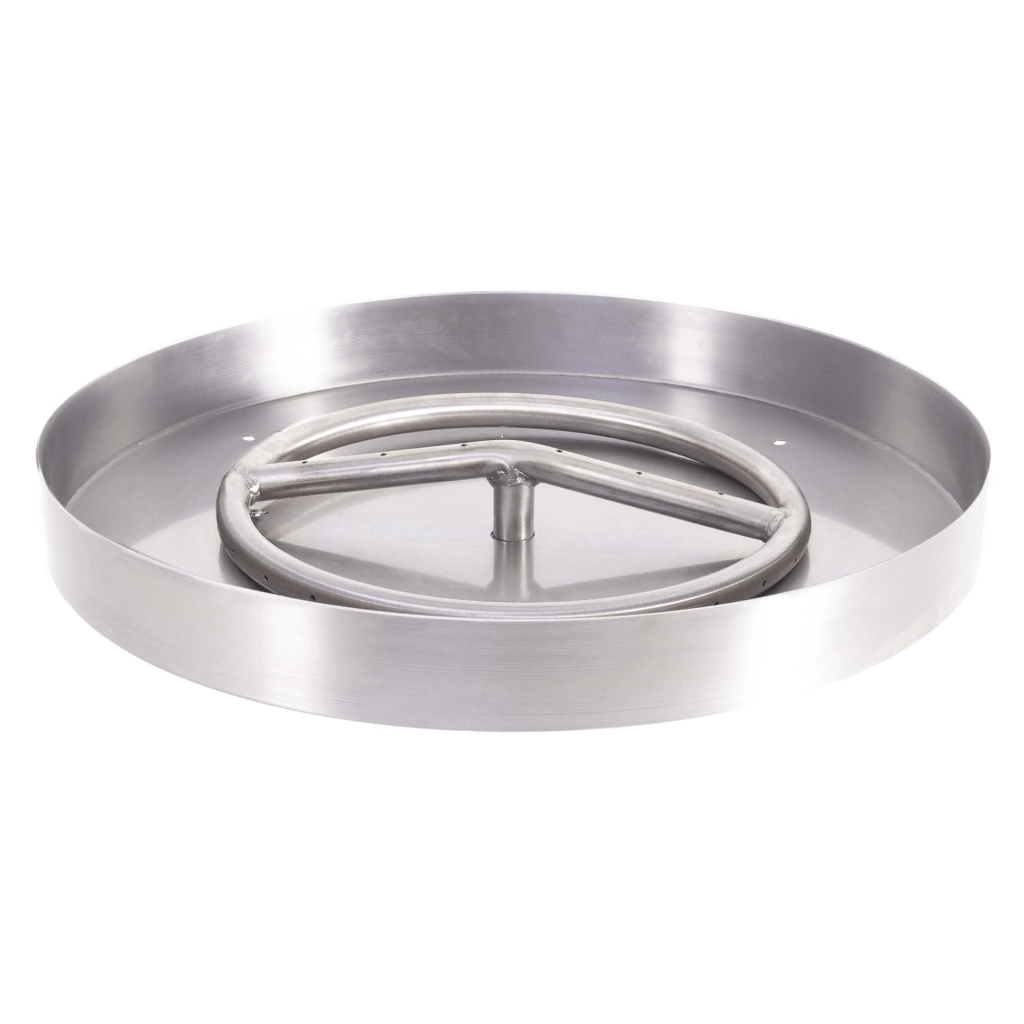 The Outdoor Plus - Round Lipless Drop-in Pan With Stainless Steel Round Burner