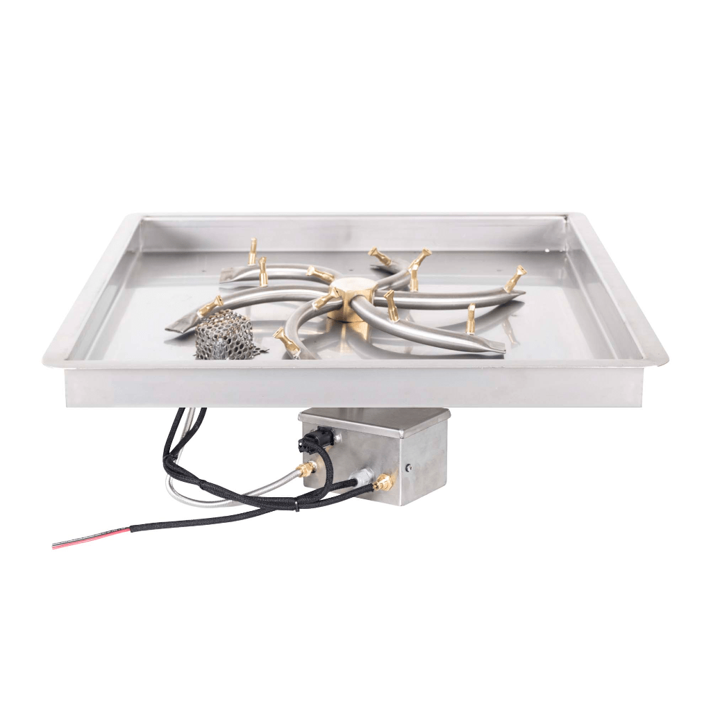 The Outdoor Plus - Square Drop-in Pan With Stainless Steel Triple 'S' Bullet Burner
