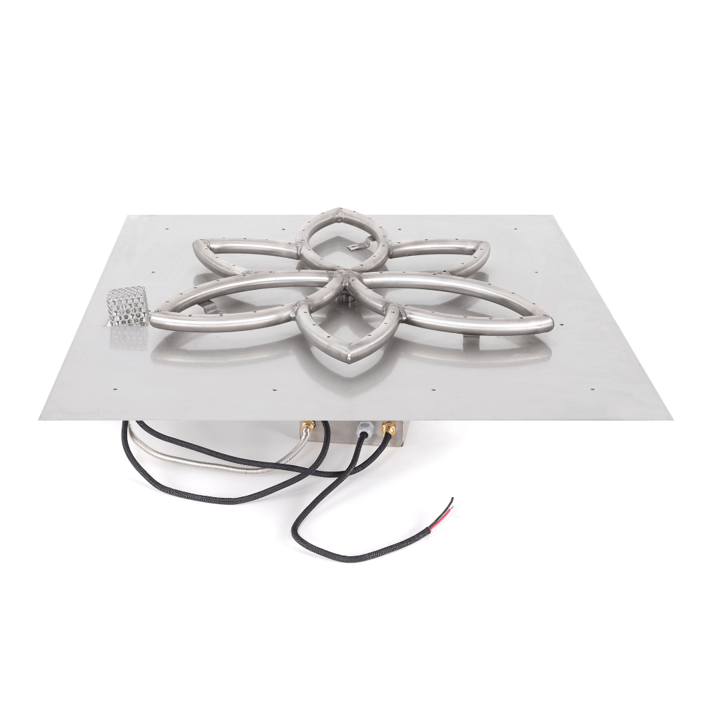 The Outdoor Plus - Square Flat Pan With Stainless Steel Lotus Burner