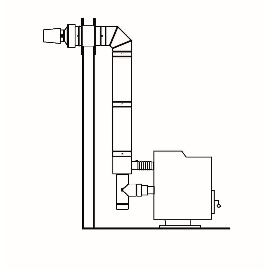 Selkirk - 4" UPP Up and Out Horizontal Termination Kit (Direct-Temp for Pellet)