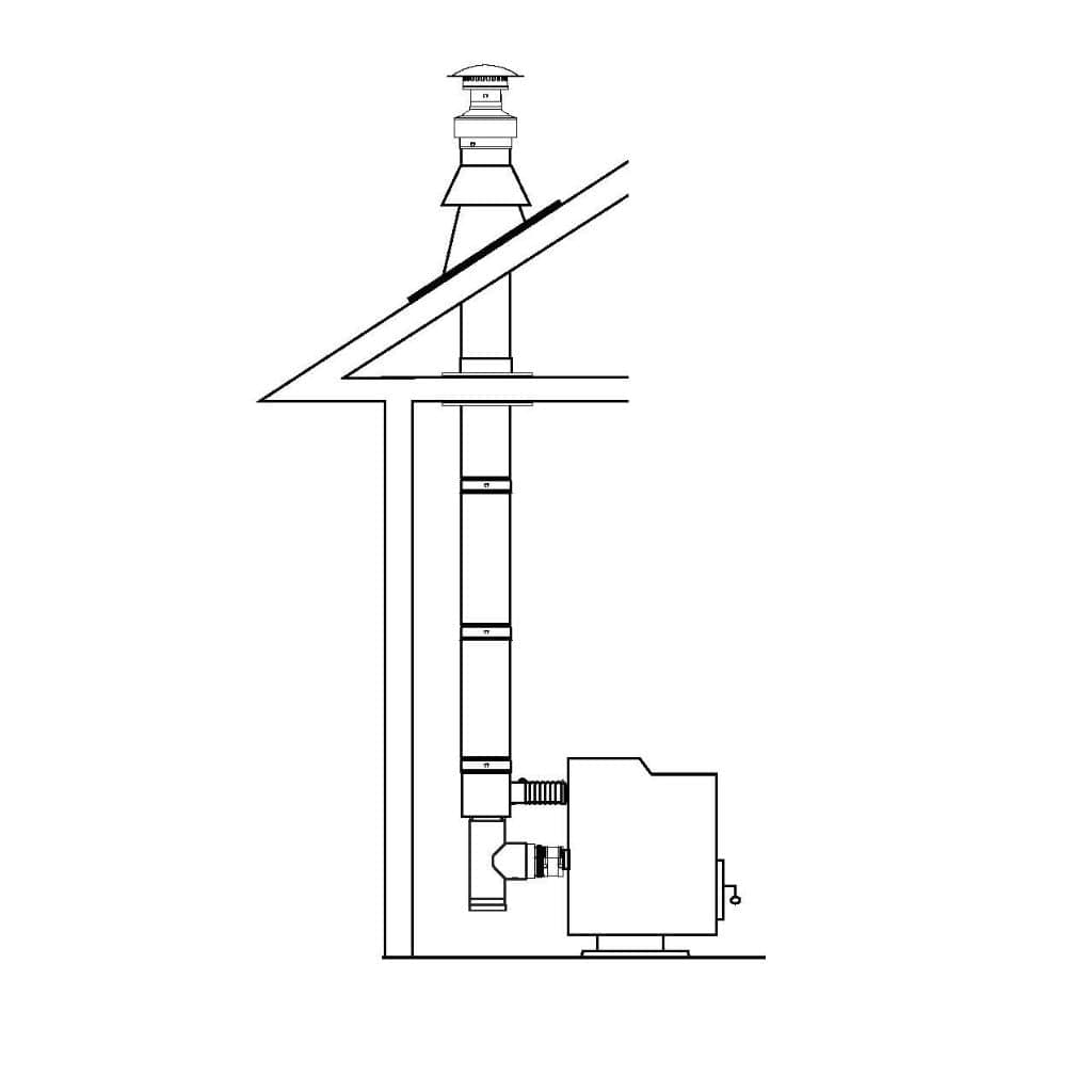 Selkirk - 4" VP Through-the-Roof Vertical Termination Kit (Direct-Temp for Pellet)